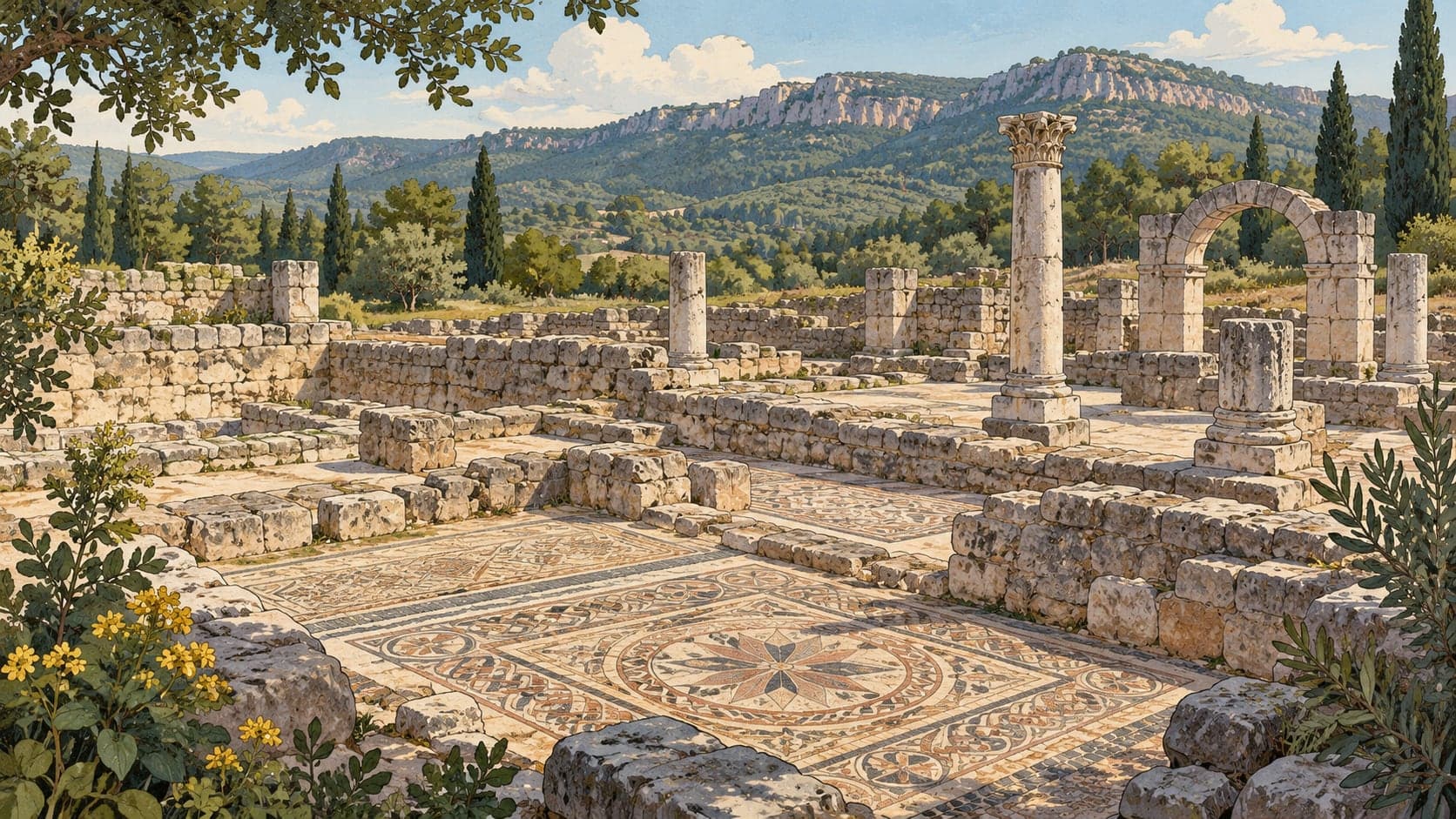 Illustration of Hadrianapolis Archaeological Site, Karabük