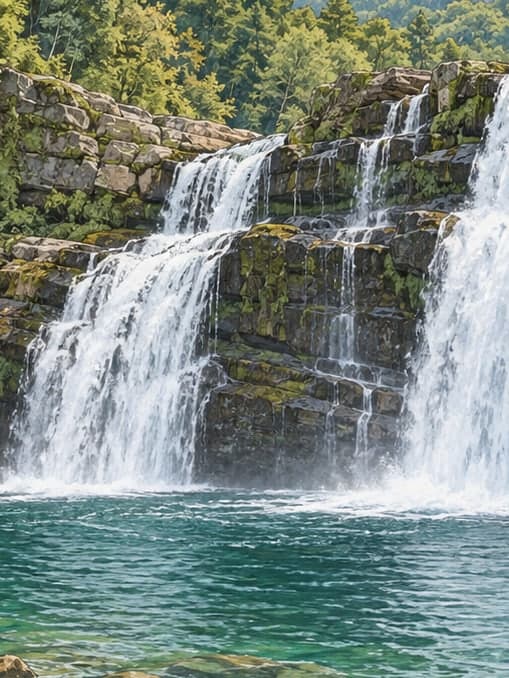 Illustration of Harmankaya Waterfalls Nature Park, Zonguldak