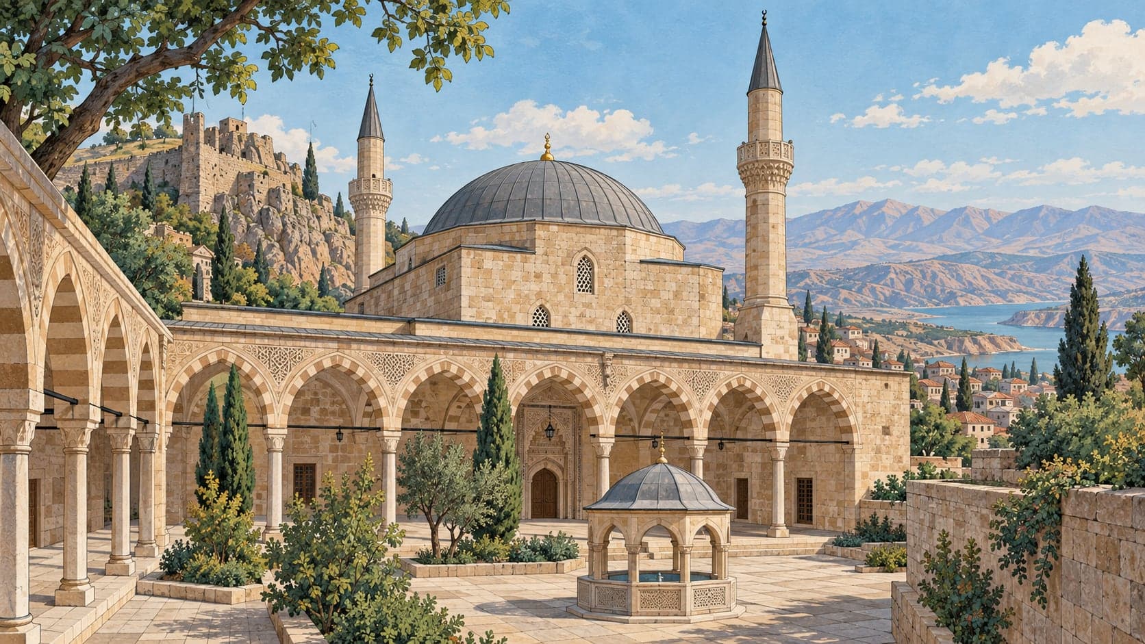 Illustration of Harput Great Mosque, Elazığ