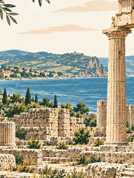 Illustration of Heraion Teikhos Ancient City, Tekirdağ