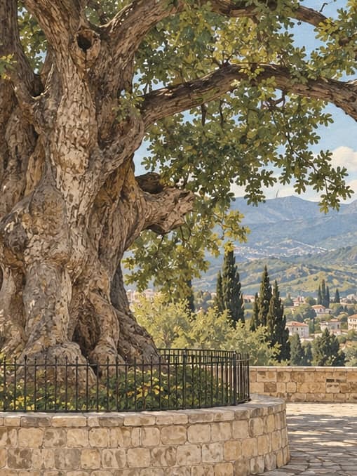 Illustration of Hıdırbey Musa Tree, Hatay