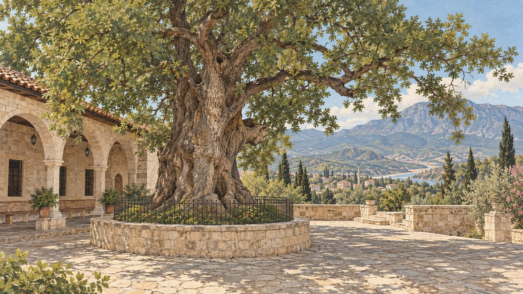Illustration of Hıdırbey Musa Tree, Hatay