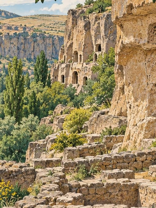 Illustration of Ihlara Valley Archaeological Site, Aksaray