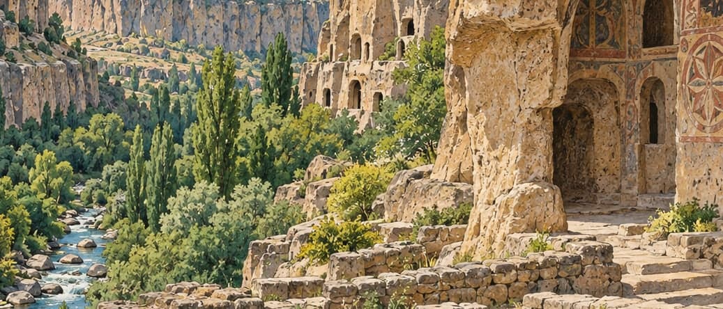 Illustration of Ihlara Valley Archaeological Site, Aksaray