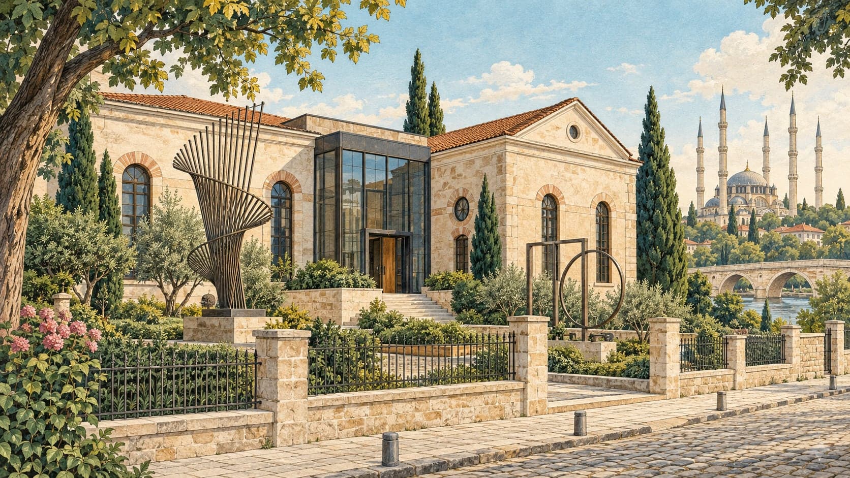 Illustration of İlhan Koman Sculpture and Painting Museum, Edirne
