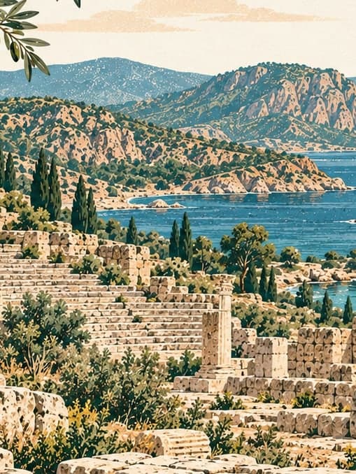 Illustration of Iotape Ancient City, Antalya