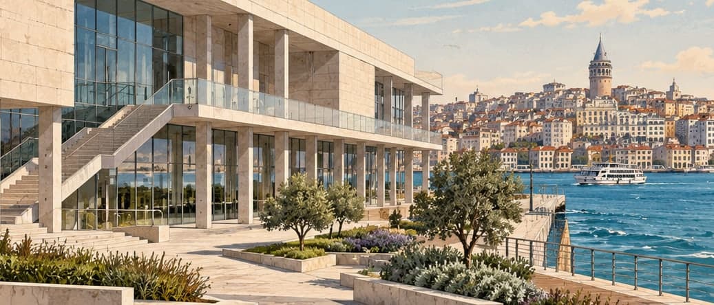 Illustration of İstanbul Modern Art Museum, İstanbul