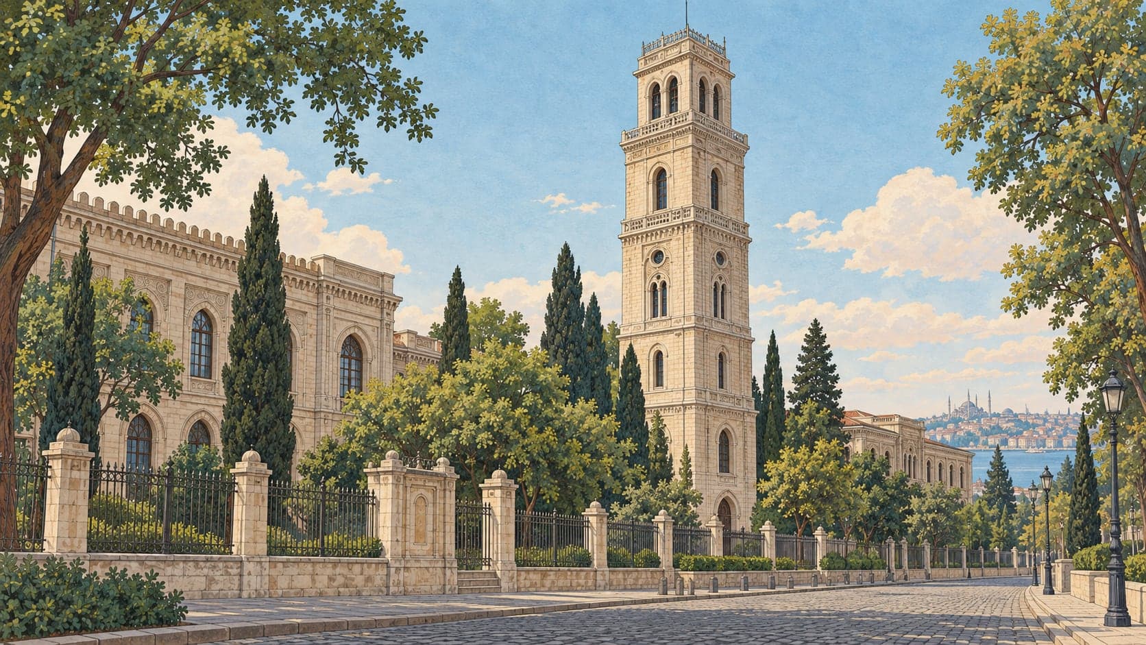 Illustration of İstanbul University Beyazıt Tower Memorial Museum, İstanbul