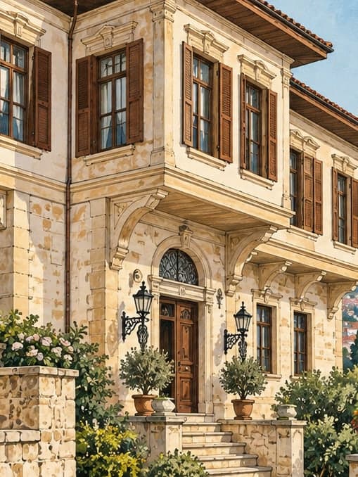 Illustration of Italian Mansion, Tekirdağ