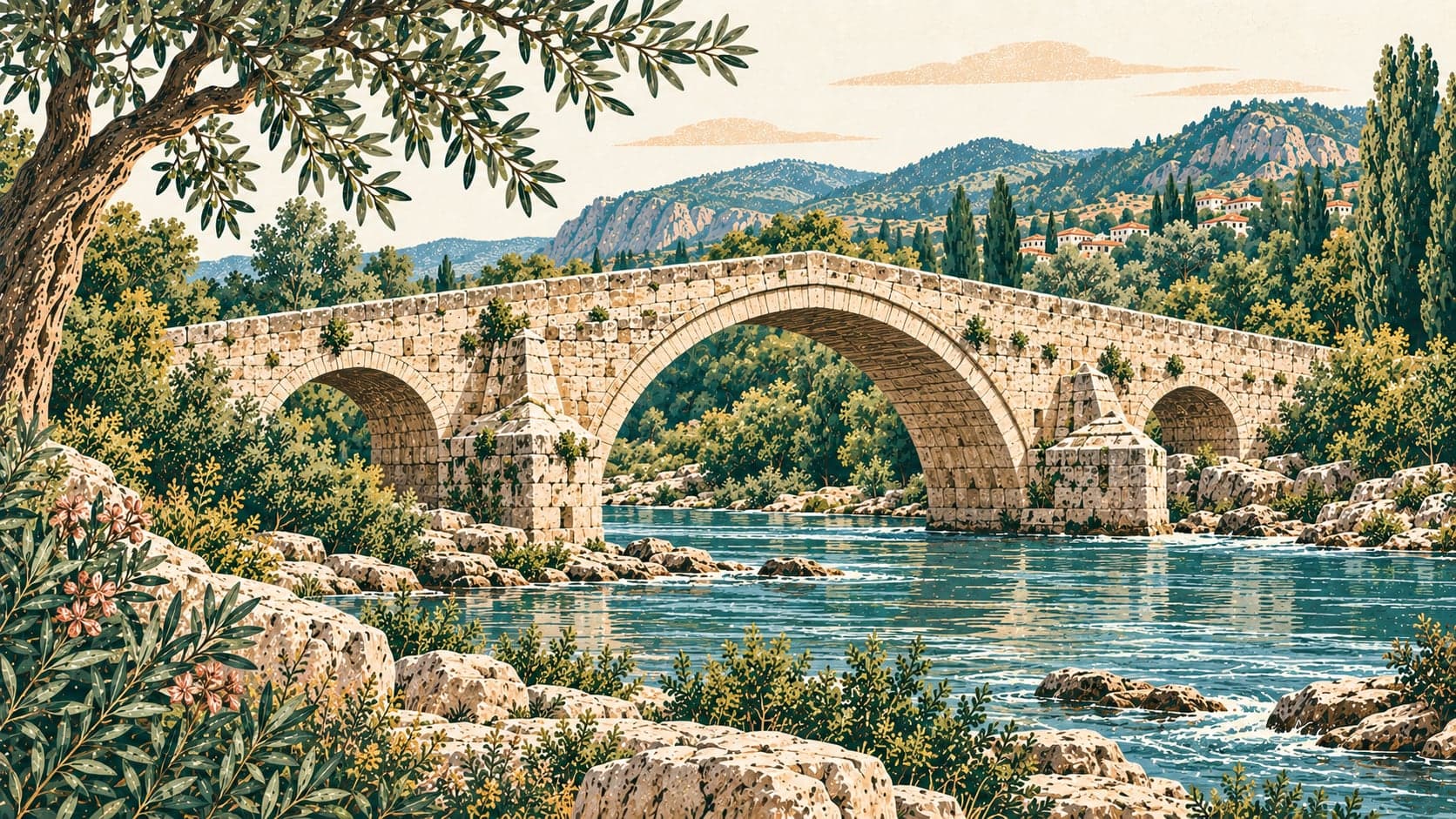 Illustration of Justinianus Köprüsü, Sakarya