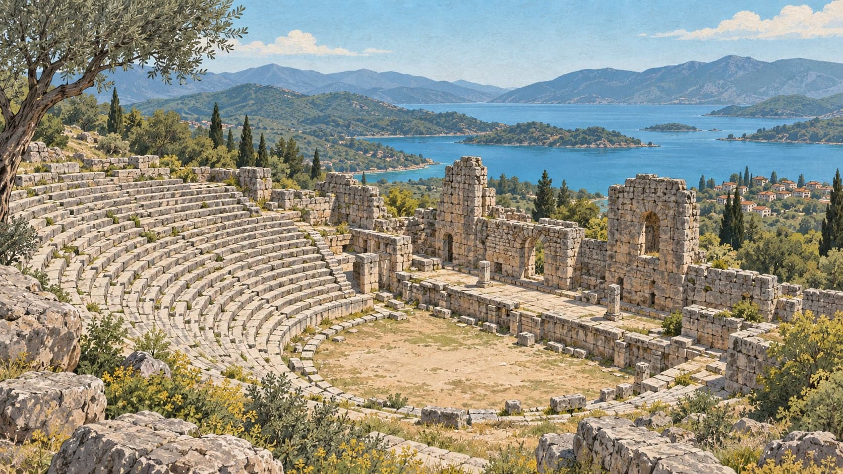 Illustration of Kadyana, Muğla
