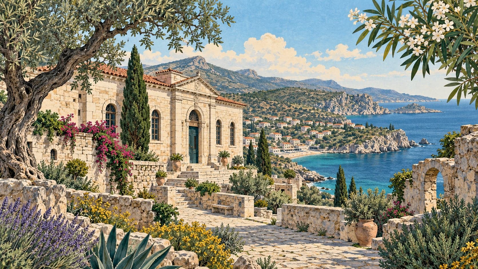 Illustration of Karaburun, İzmir