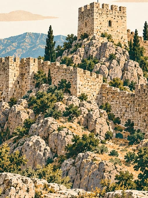 Illustration of Karacahisar Kalesi, Eskişehir