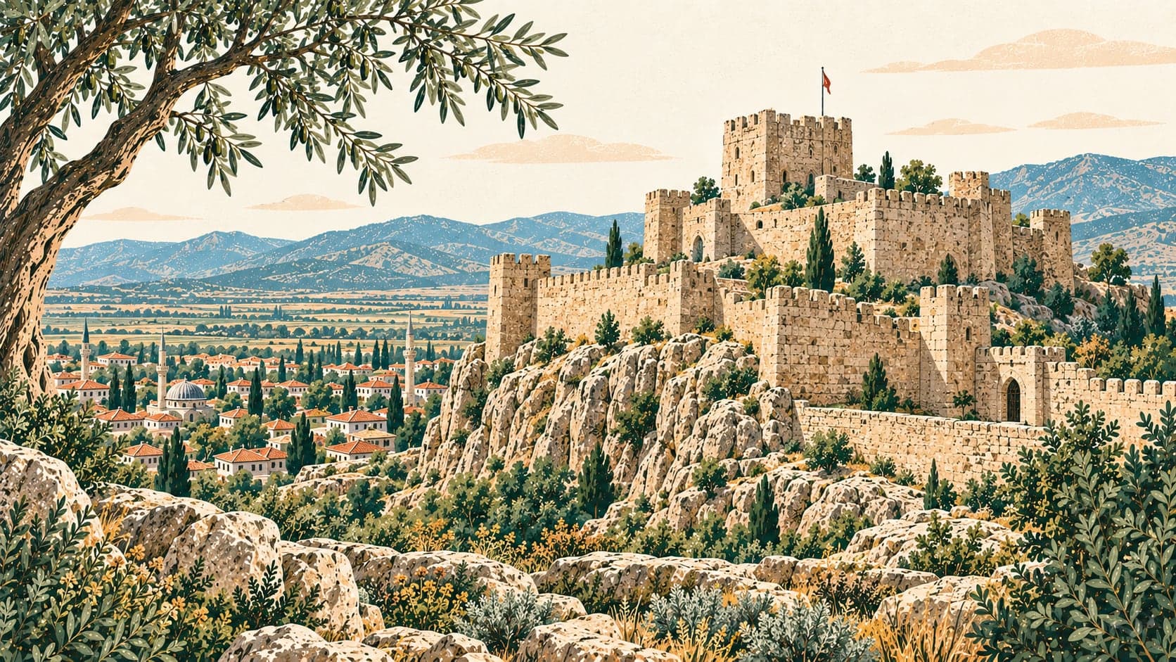 Illustration of Karaman Castle, Karaman