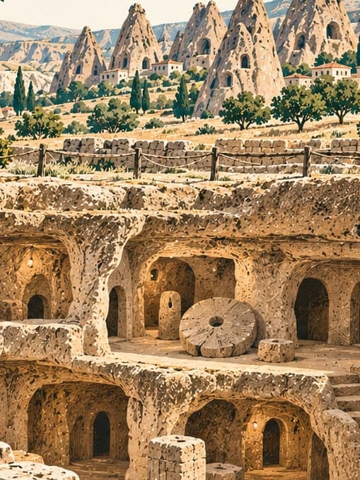 Illustration of Kaymaklı Yeraltı Şehri, Nevşehir