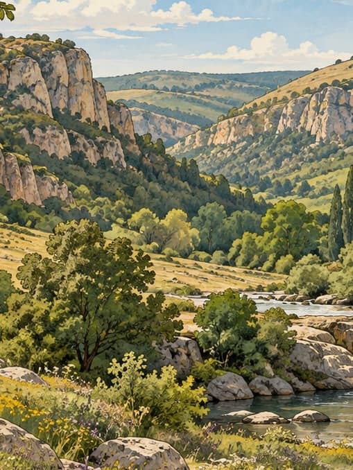 Illustration of Butterflies Valley Nature Park, Ankara