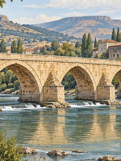 Illustration of Kemer Bridge, Yozgat