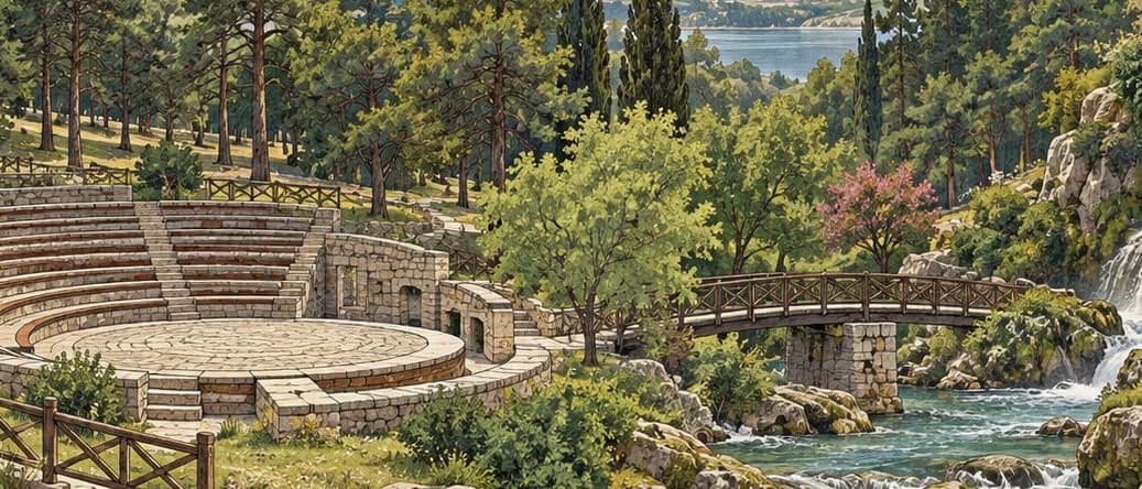 Illustration of Kirazlıdere and Gökçay Recreation Area, Isparta
