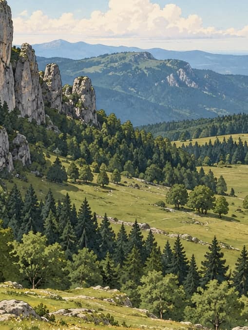 Illustration of Koçkayası Nature Park, Giresun