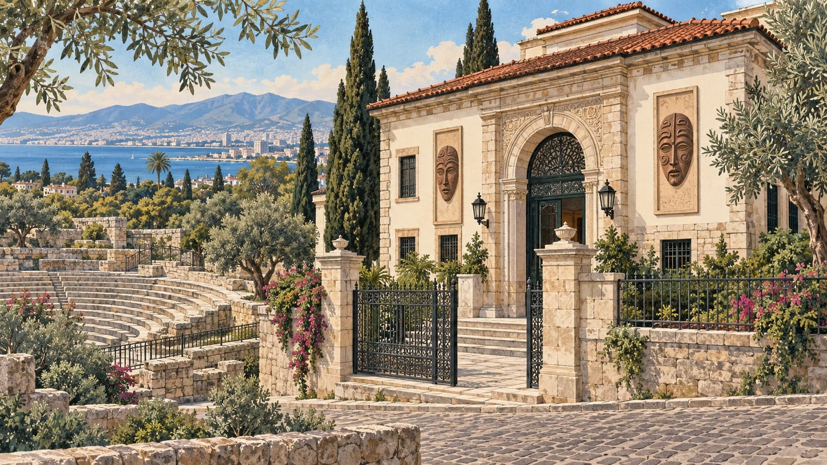 Illustration of Konak Municipality Necdet Alpar Mask Museum, İzmir