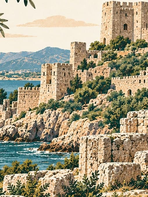 Illustration of Korykos Ancient City, Mersin