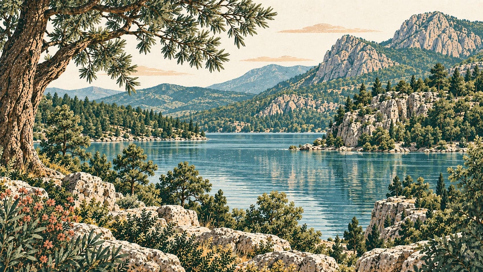 Illustration of Kovada Lake National Park, Isparta