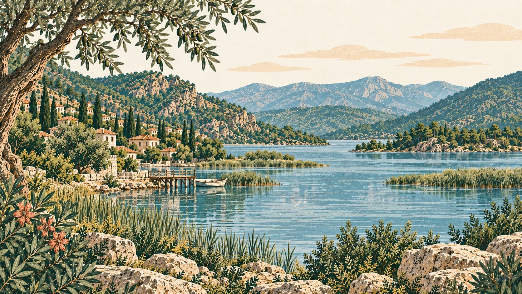 Illustration of Köyceğiz Gölü, Muğla