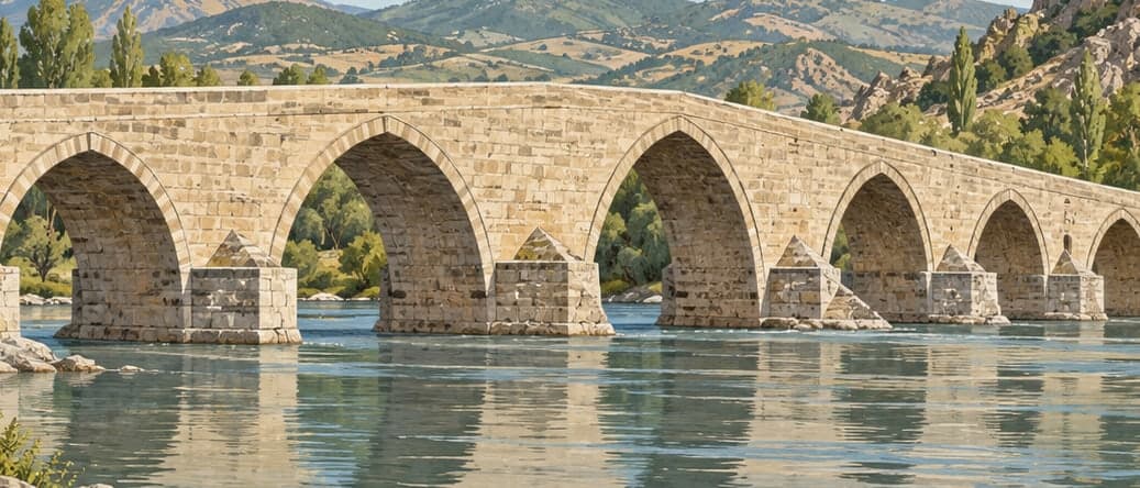 Illustration of Koyunbaba Bridge, Çorum