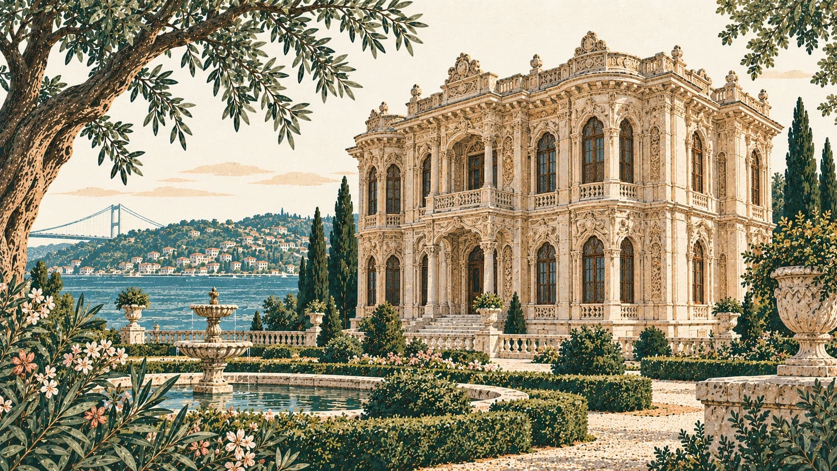 Illustration of Küçüksu Kasrı, İstanbul