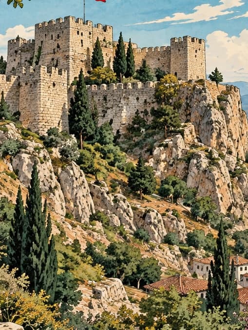 Illustration of Kütahya Castle, Kütahya