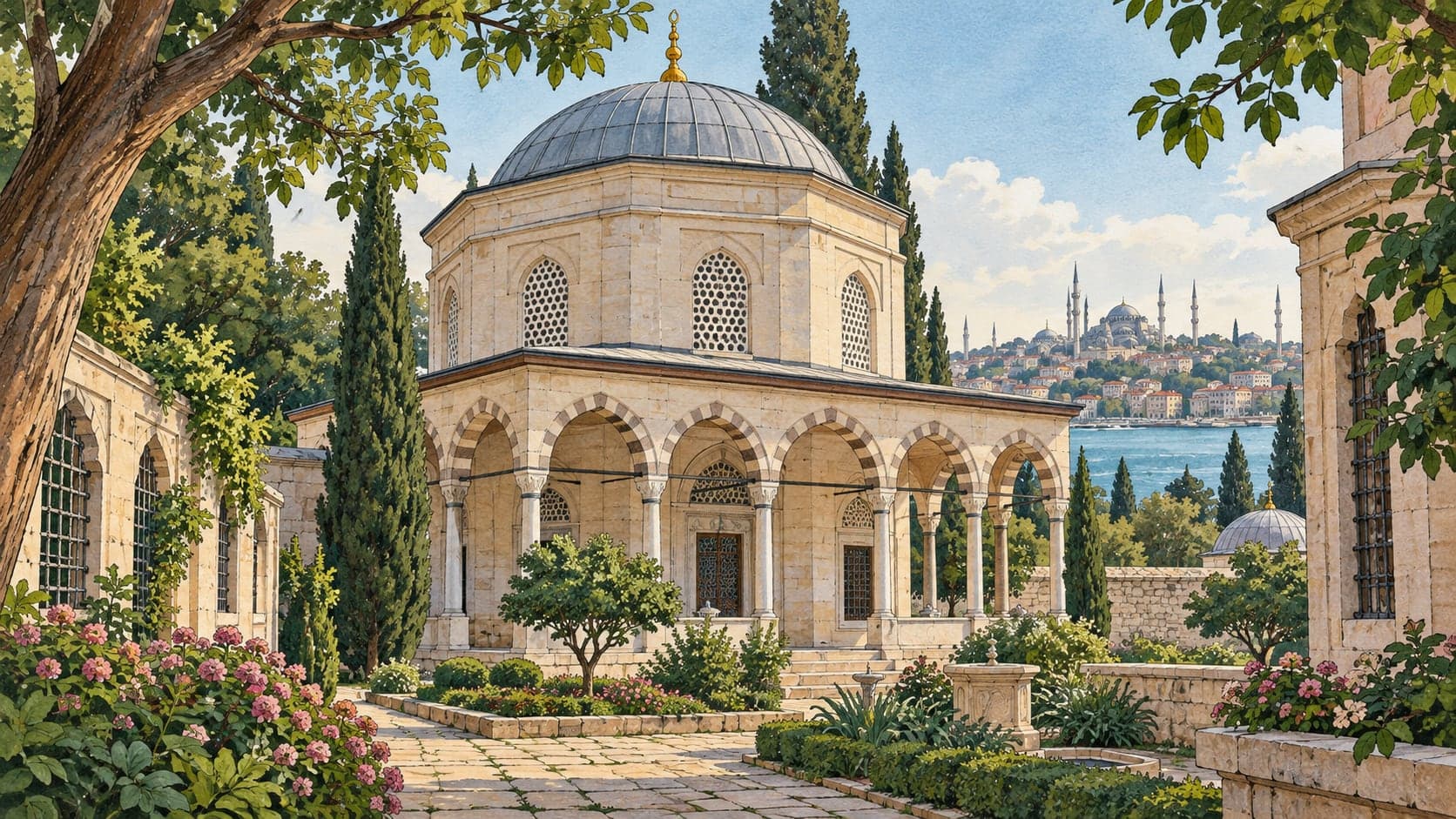 Illustration of Kuyucu Murad Paşa Tomb, İstanbul