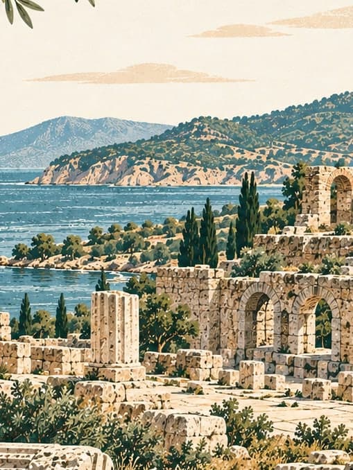 Illustration of Kyzikos Ancient City, Balıkesir