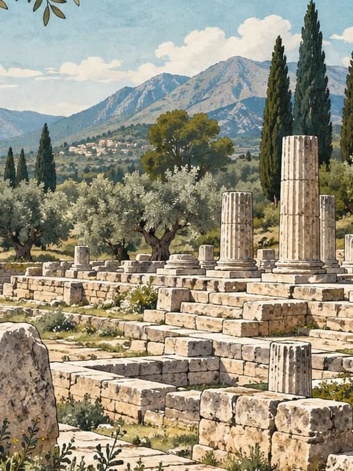 Illustration of Lagina Archaeological Site, Muğla