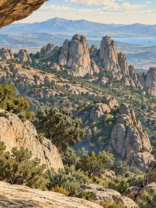 Illustration of Latmos - Beşparmak Mountains, Aydın