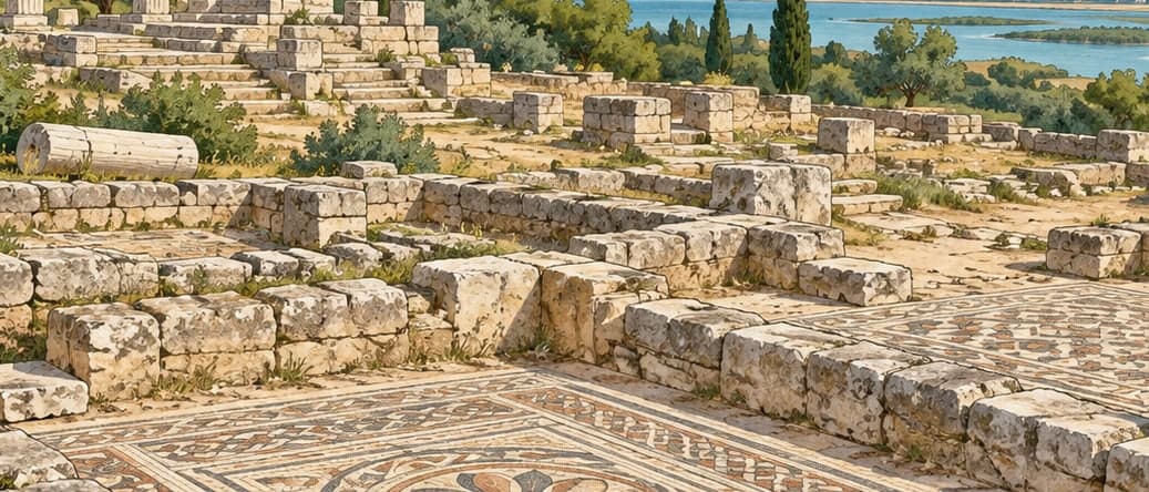 Illustration of Letoon Archaeological Site, Muğla
