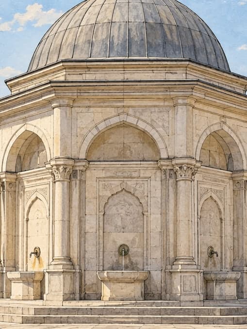 Illustration of Lüleburgaz Victory Fountain, Kırklareli