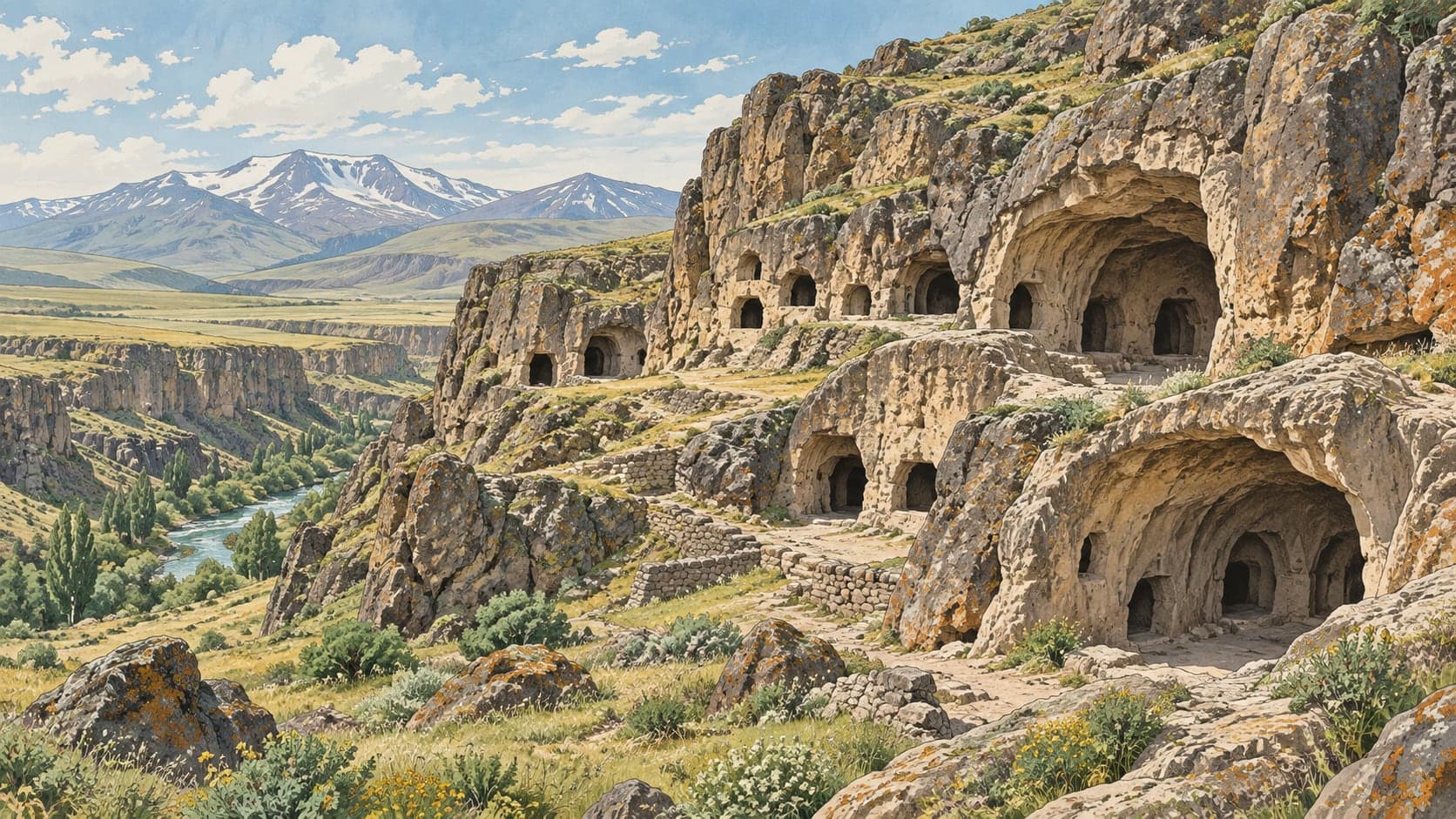 Illustration of Mağaralar, Kars