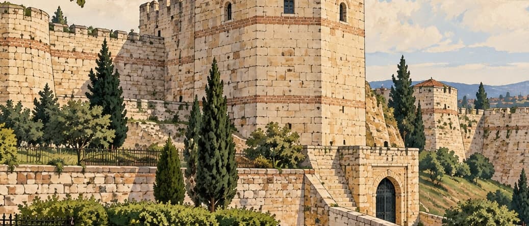 Illustration of Macedonian Tower, Edirne