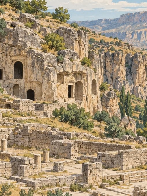 Illustration of Manastır Valley Archaeological Site, Aksaray