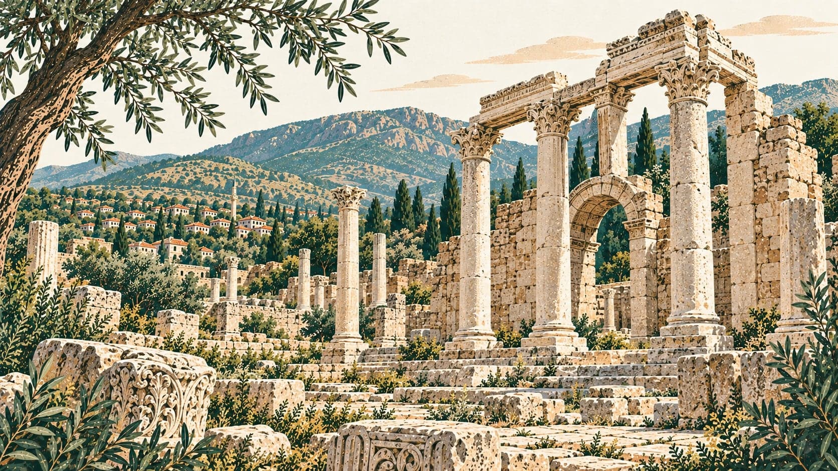 Illustration of Manisa Alaşehir Archaeological Site (philadelphia), Manisa
