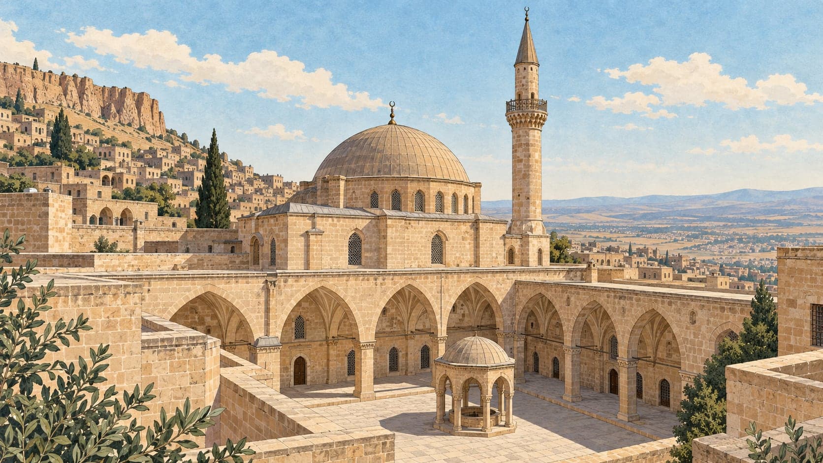 Illustration of Mardin Great Mosque, Mardin