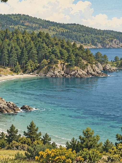 Illustration of Marmaracık Bay Nature Park, İstanbul