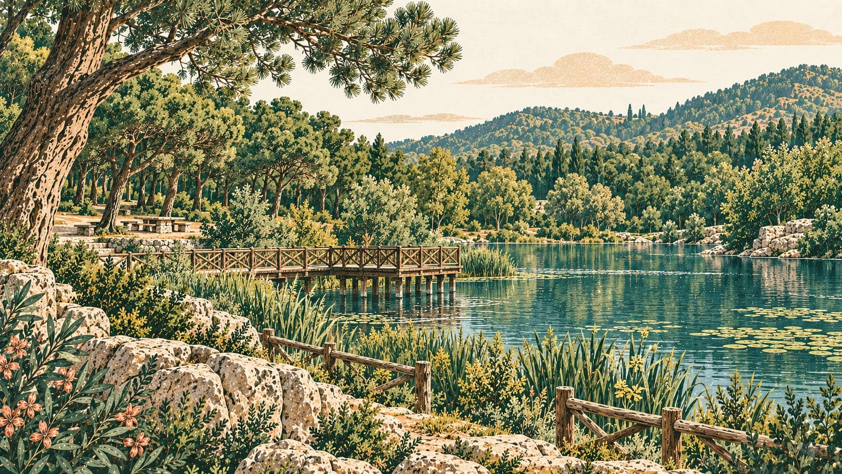 Illustration of Mehmet Akif Ersoy Nature Park, İstanbul
