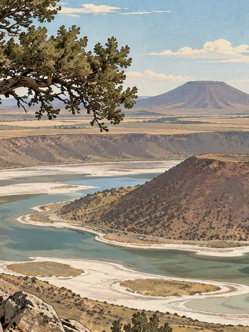 Illustration of Meke Lake Natural Monument, Konya