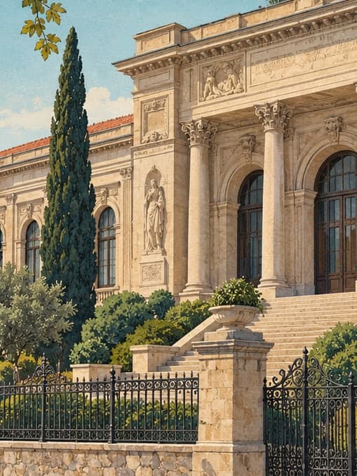 Illustration of Mimar Sinan Fine Arts University Painting and Sculpture Museum, İstanbul