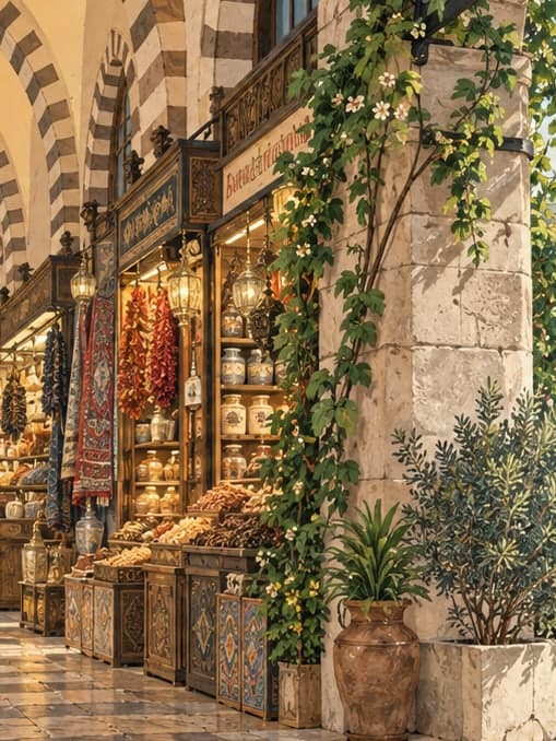 Illustration of Spice Bazaar, İstanbul