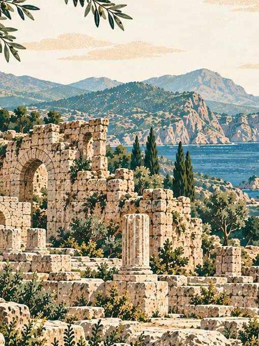 Illustration of Mnara Ancient City, Antalya