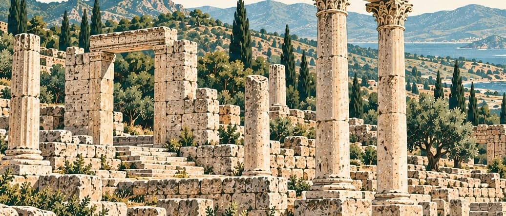 Illustration of Mobolla Ancient City, Muğla
