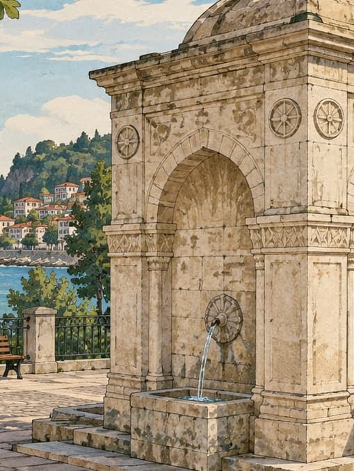 Illustration of Muhtar Bey Fountain / German Fountain, Giresun