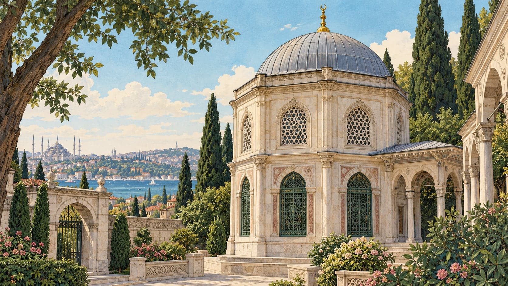 Illustration of Nakşıdil Valide Sultan Tomb, İstanbul